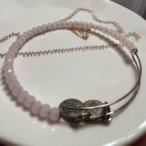 Alex and Ani light pink beaded bracelet